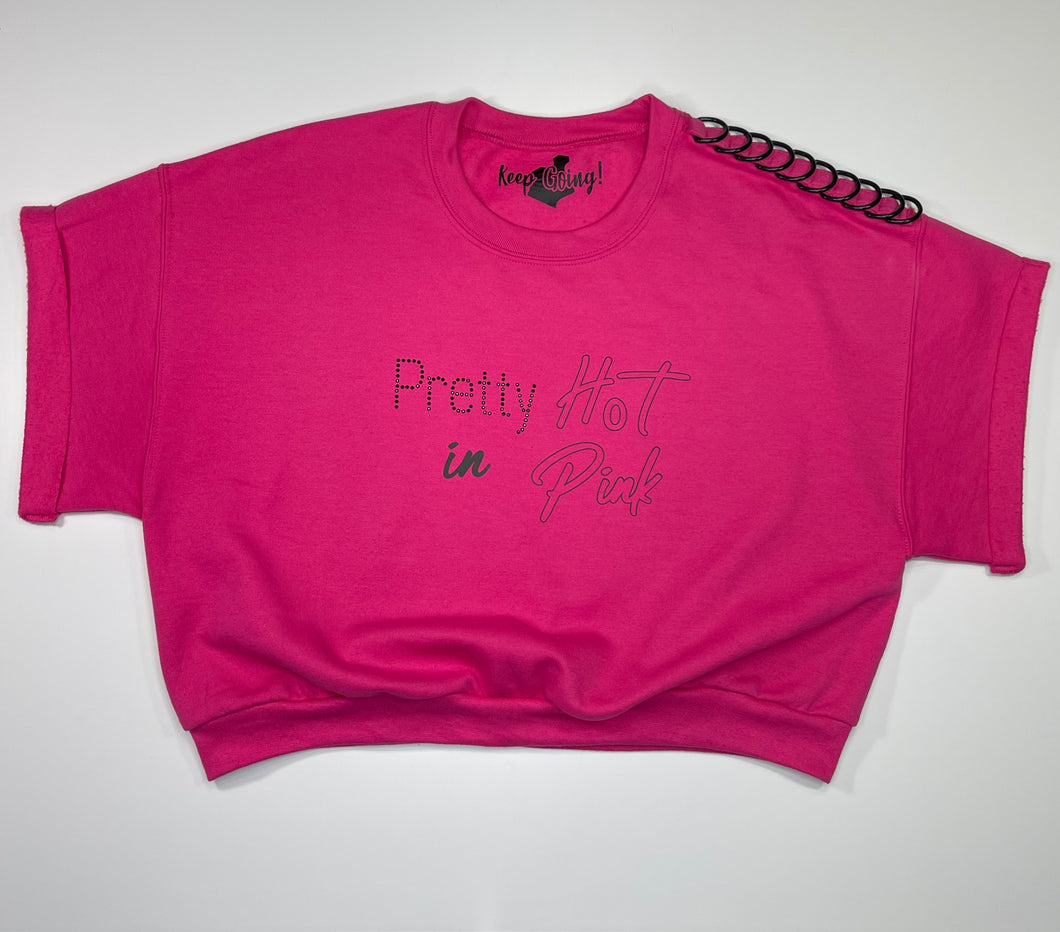 Pretty In Pink Cropped Sweatshirt